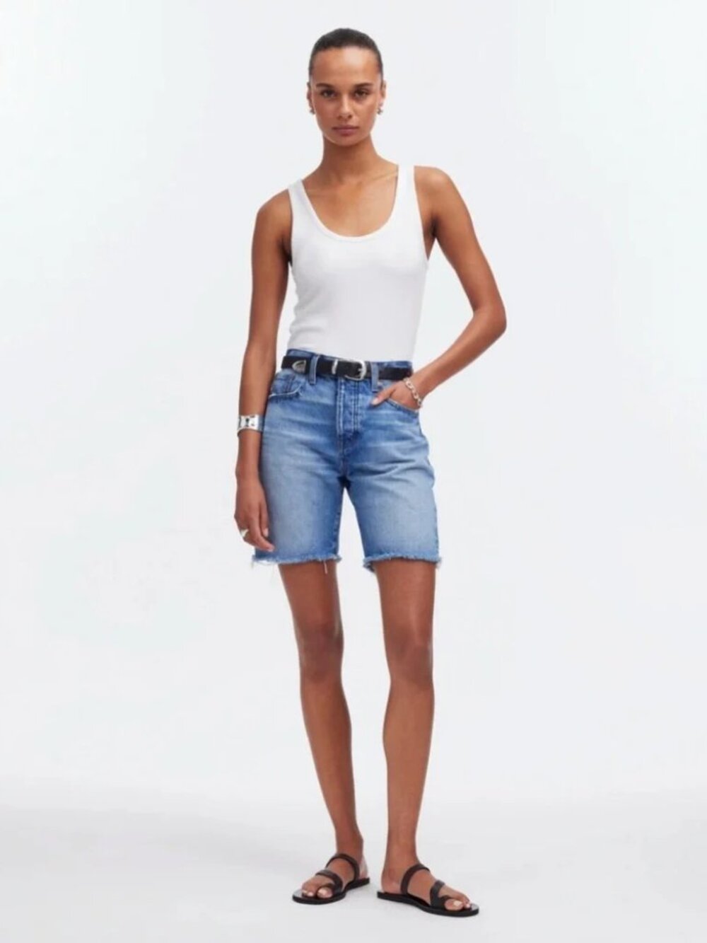 NWOT Madewell Long Denim Shorts size- 32